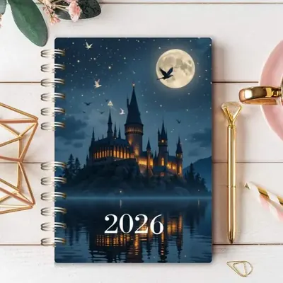 Agenda 2026 rayures violettes pastel